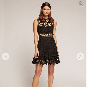 Motivi MACRAMÉ‎ Black Lace Dress NWT